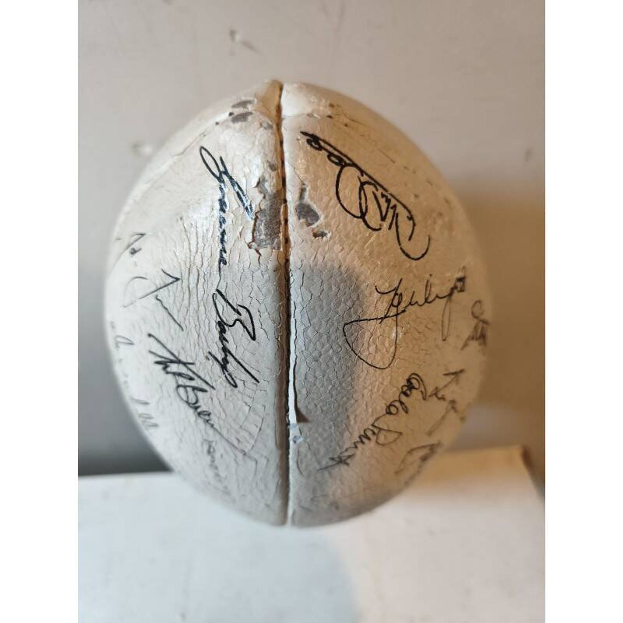 Ballon de rugby officiel coupe du monde 91 all blacks signé