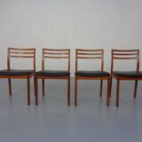 Danish Teak Dining Chairs, 1960s, Set of 4