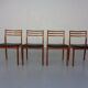 Danish Teak Dining Chairs, 1960s, Set of 4
