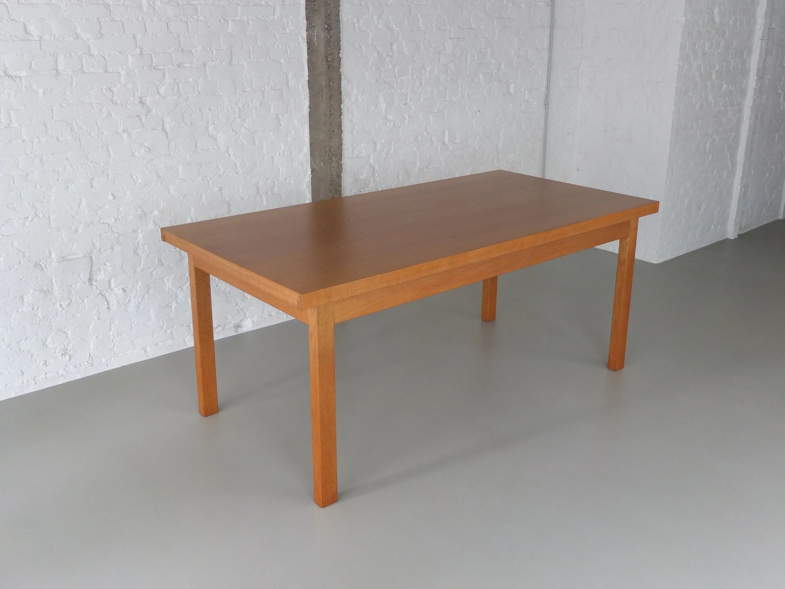 Dining set in natural oak by Meubelatelier Vanda, 1970s