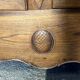 Very beautiful and old carved wooden wardrobe from the 19th century, small size, height 211 cm.