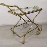 Vintage golden brass rolling service