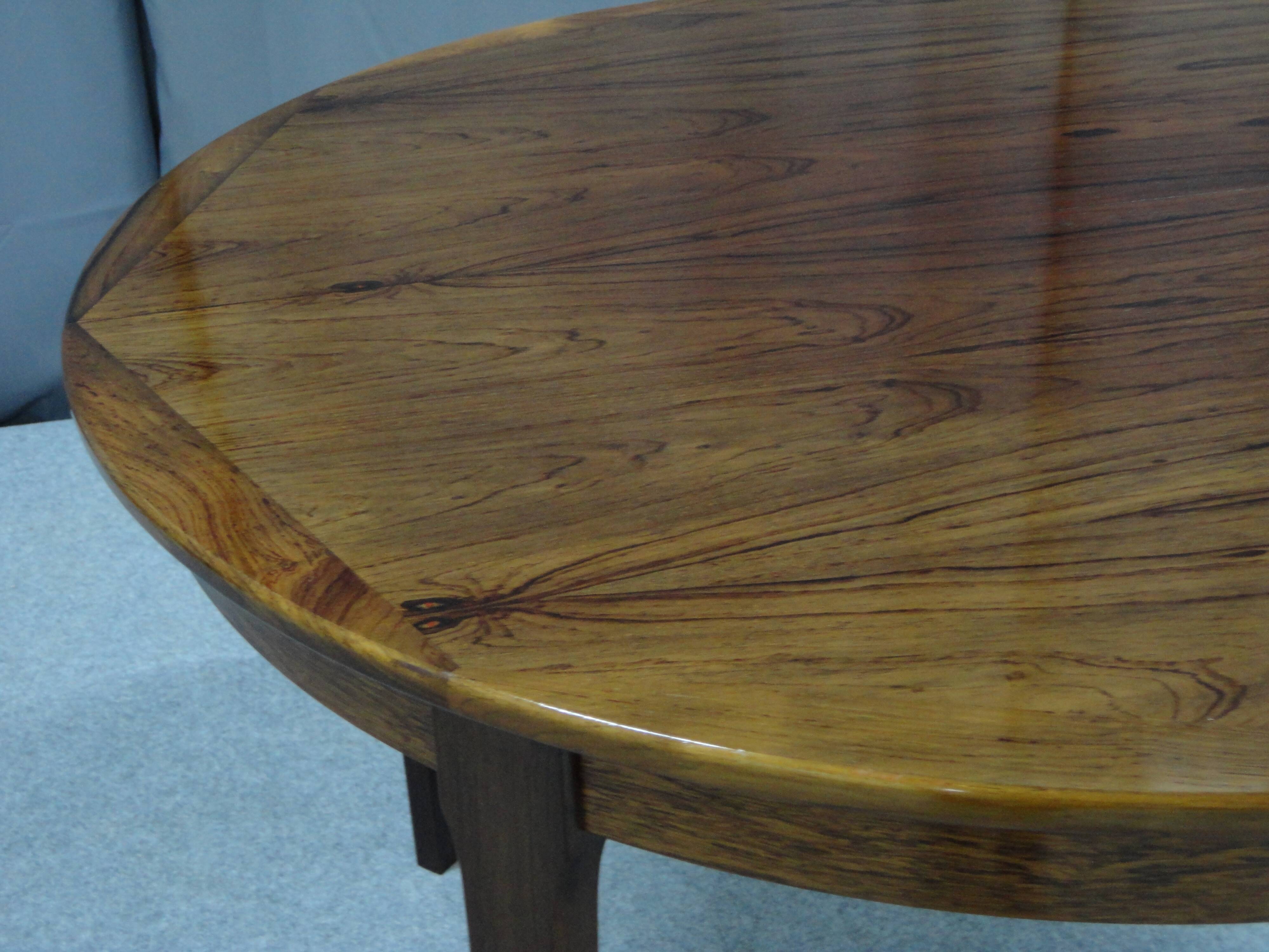 Scandinavian rosewood extendable table 1960s