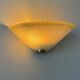 Pair of vintage shell wall lights, glass and brass, France, 1970