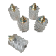 Set of 5 vintage molded glass globe suspensions