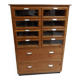 Vitrine vintage avec tiroirs