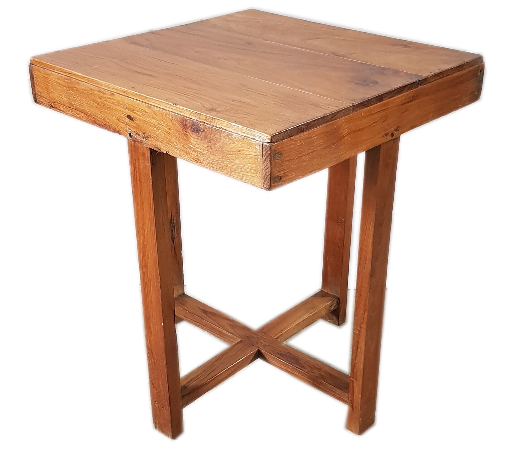 Former square pedestal in teak