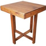 Former square pedestal in teak