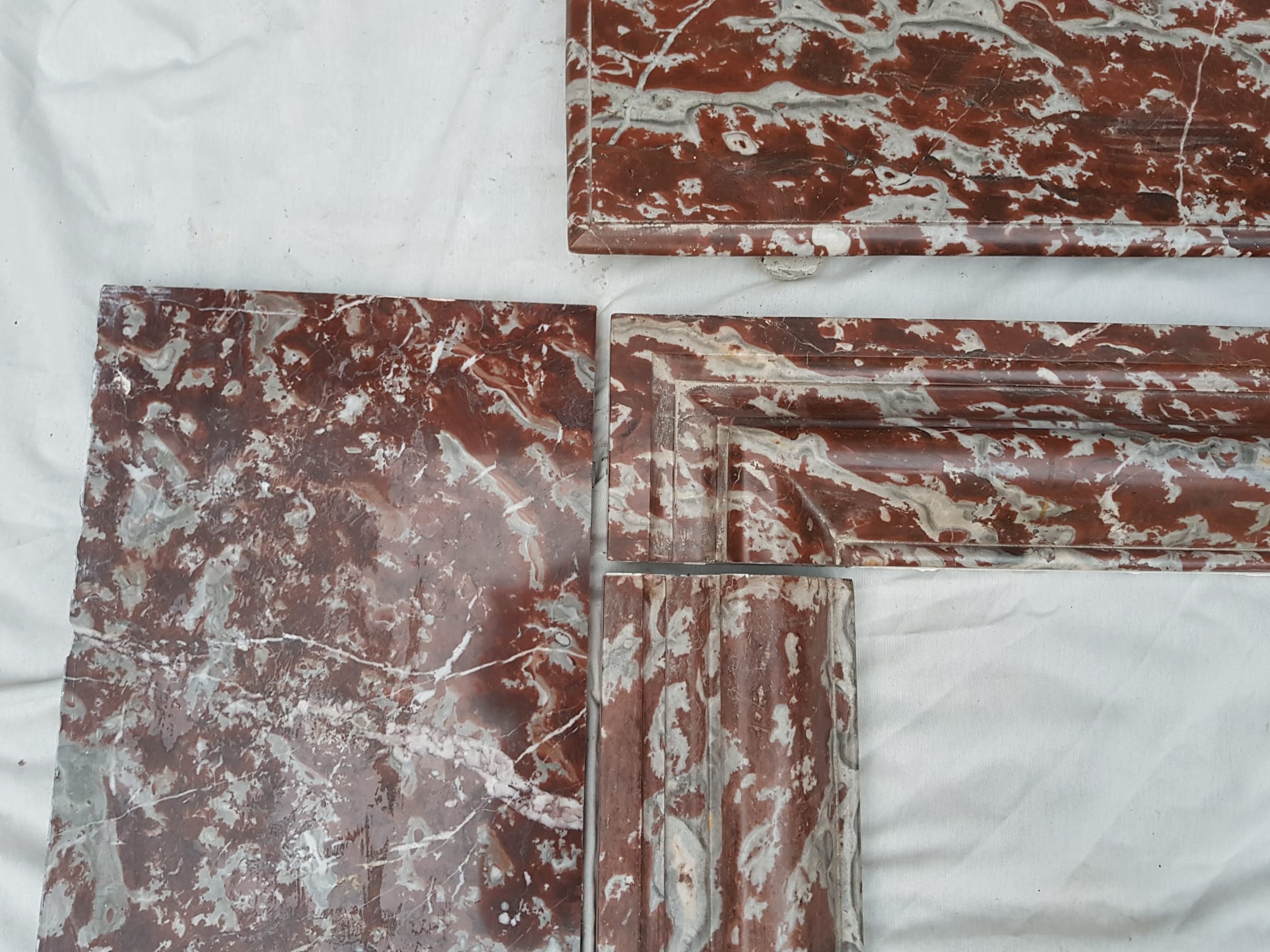 Fireplace in red marble from Languedoc