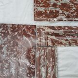 Fireplace in red marble from Languedoc