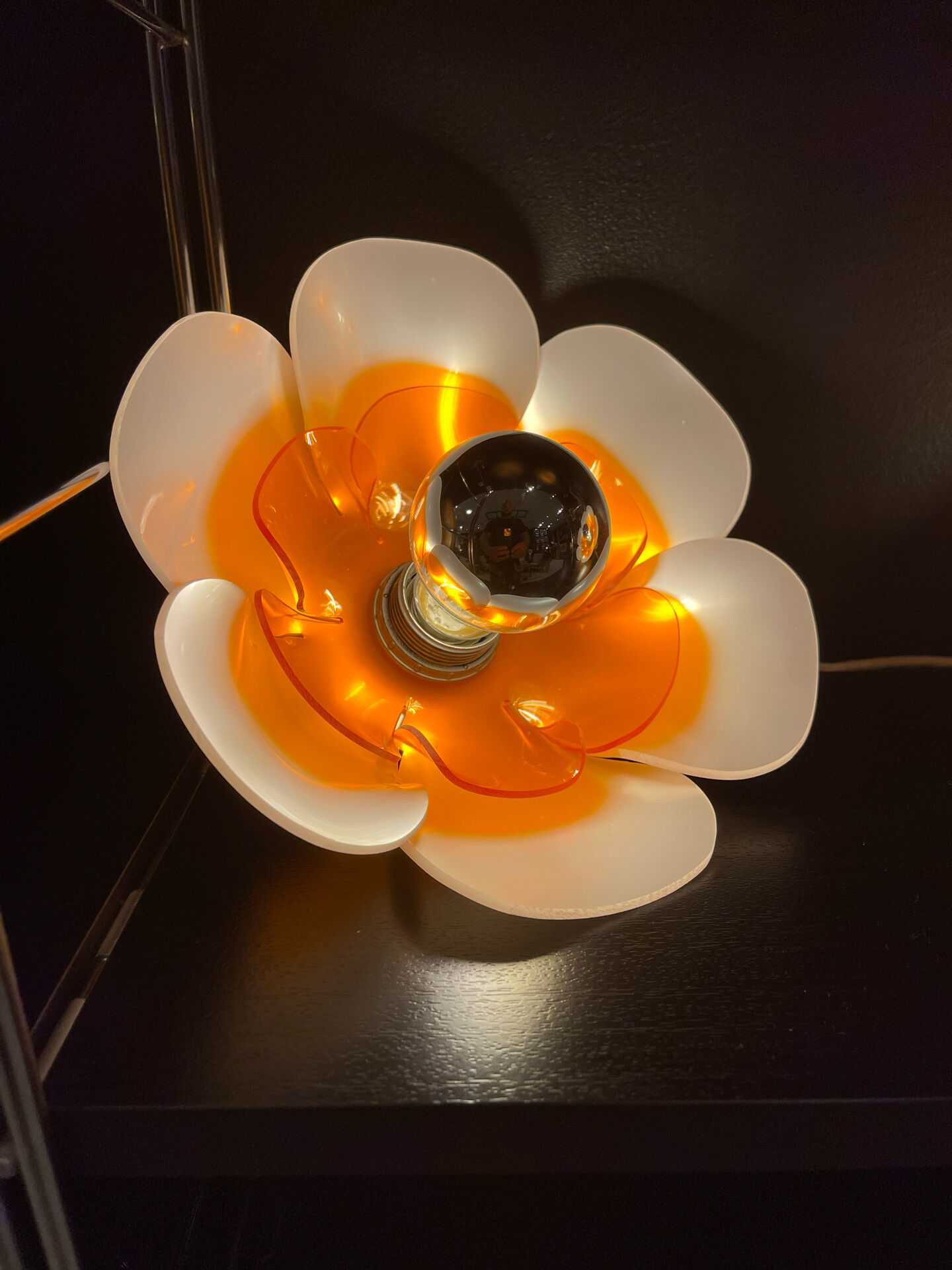 Pair of Flowers wall lights 1970