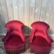 Pair of armchairs - bergères - Napoleon III pouf