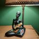 Vintage ceramic lamp 60's african