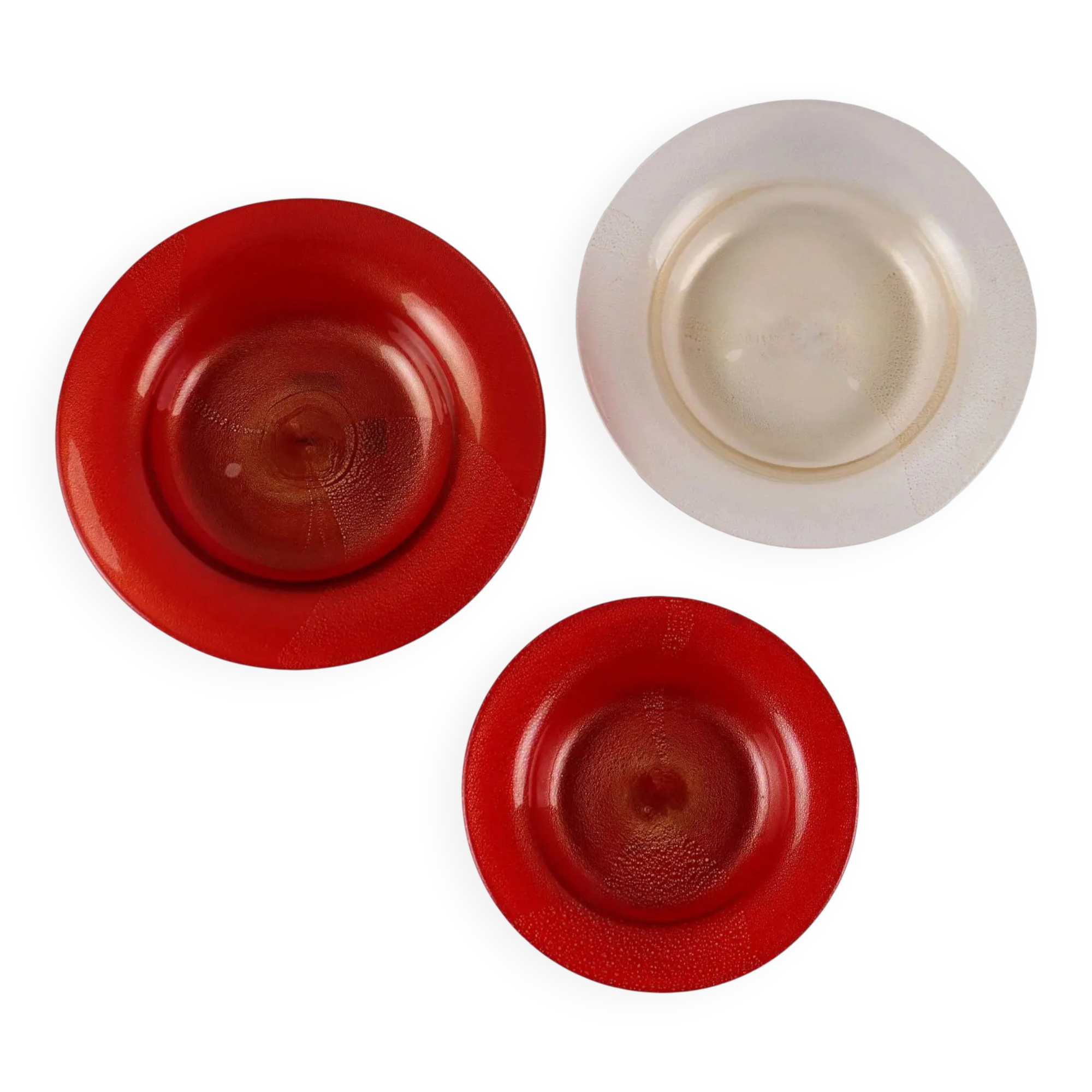 Vintage glass plates from Murano Suzuki Art Decoration 1970s