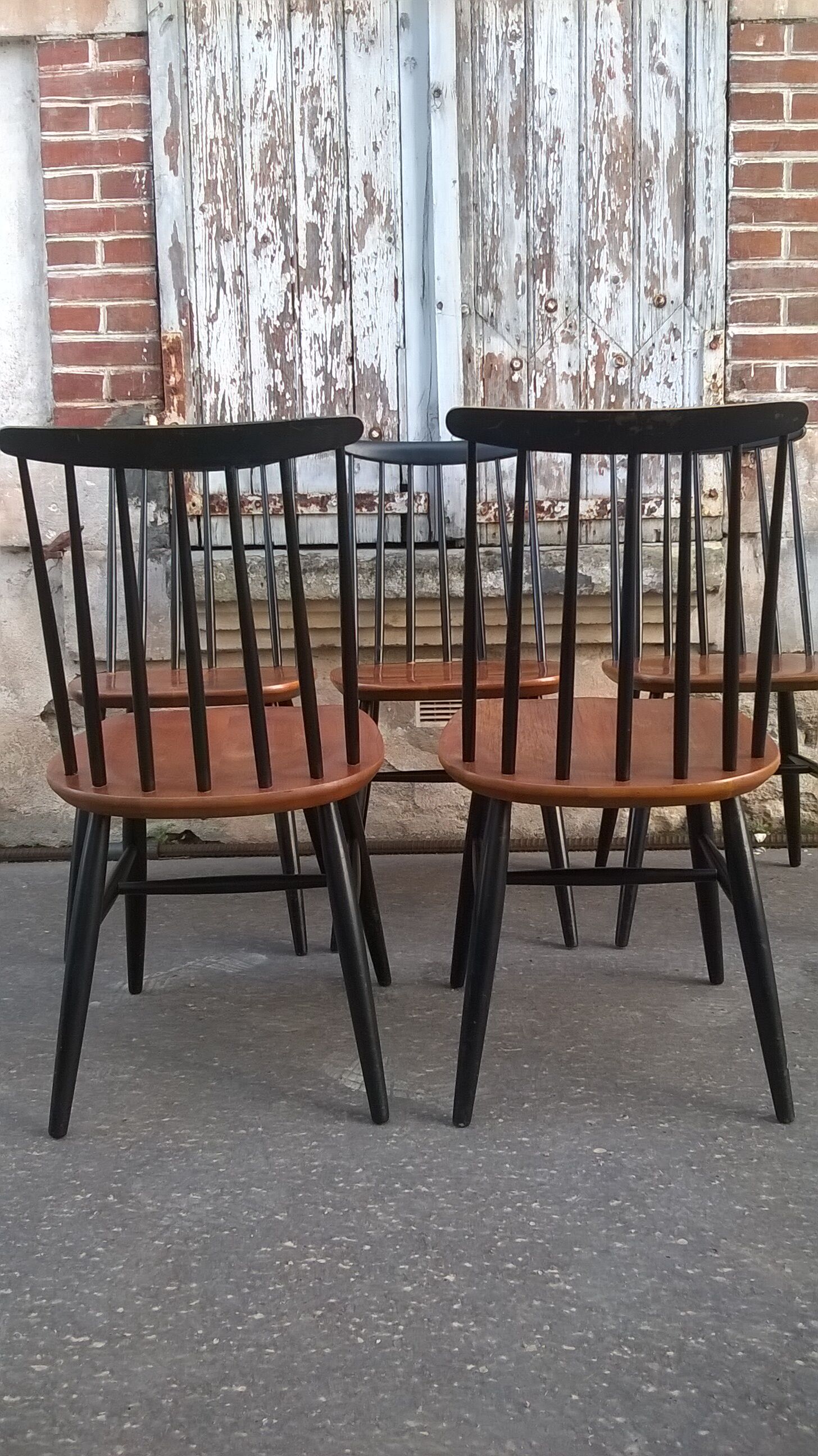 Set de 5  chaises scandinave Fanett d'Ilamri Tapiovaara
