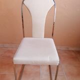 Chaises de salon vintage en laiton de belgo chrome, 1970s