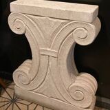 Stone foot dining table