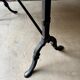 Oblong bistro table in Caunes stone and black cast iron, 120 x 60 cm
