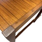 Vintage low sideboard with drawers 70's walnut veneer design