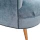 Blue velvet Art Deco sofa