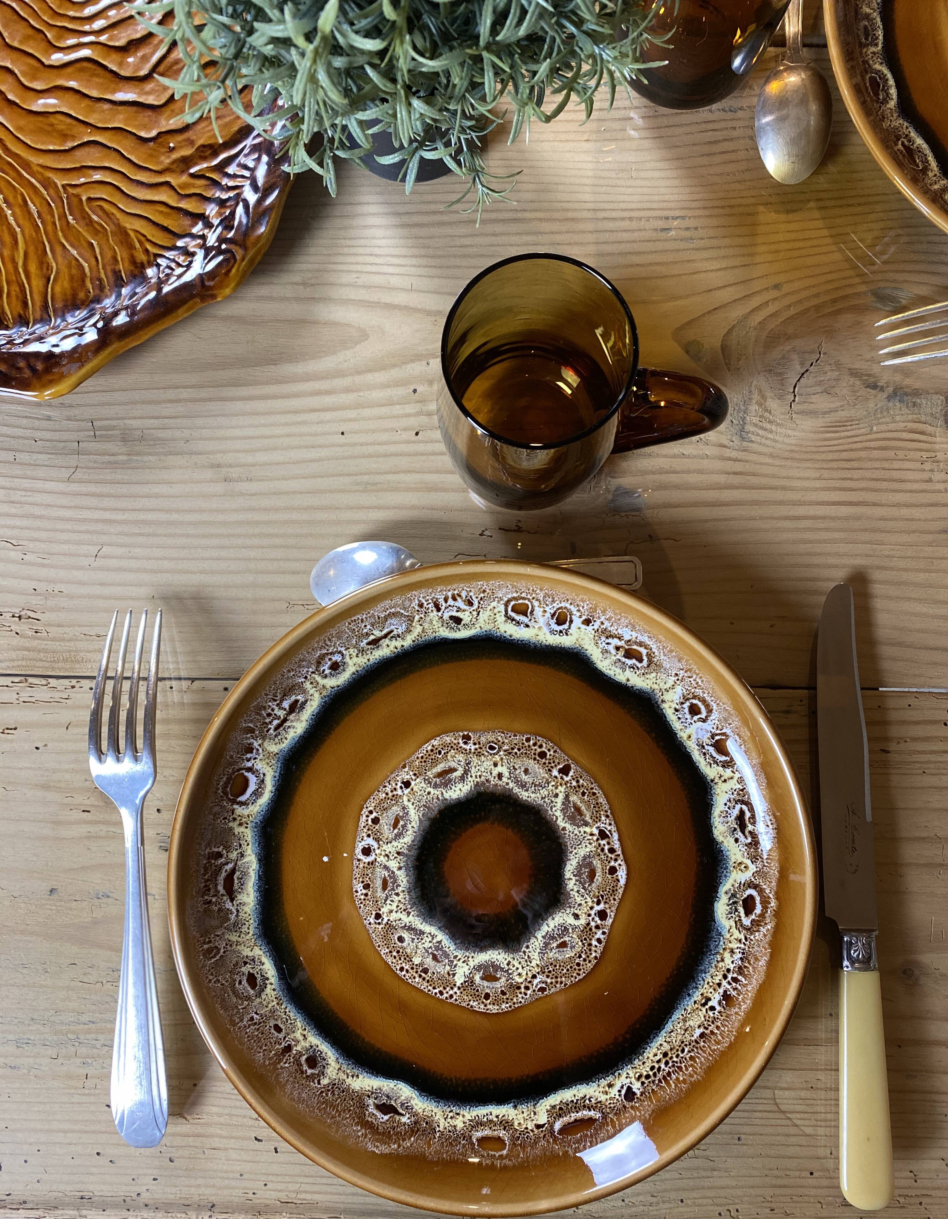 Depareille table service - glassware, sandstone and earthenware - 8 cutlery -21 pieces
