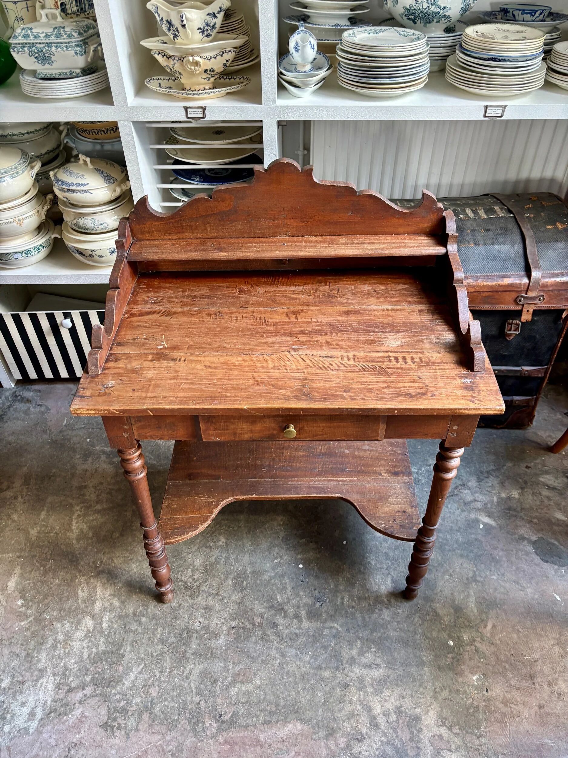 Dresser, dark wood vanity