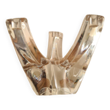 Daum 3-branched crystal candle holder