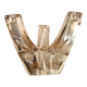 Daum 3-branched crystal candle holder