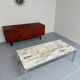 Florence Knoll 70s vintage metal marble coffee table