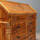 Antique cherry wood cabinet with drop-down front, 3 drawers, Italy, 20th century.