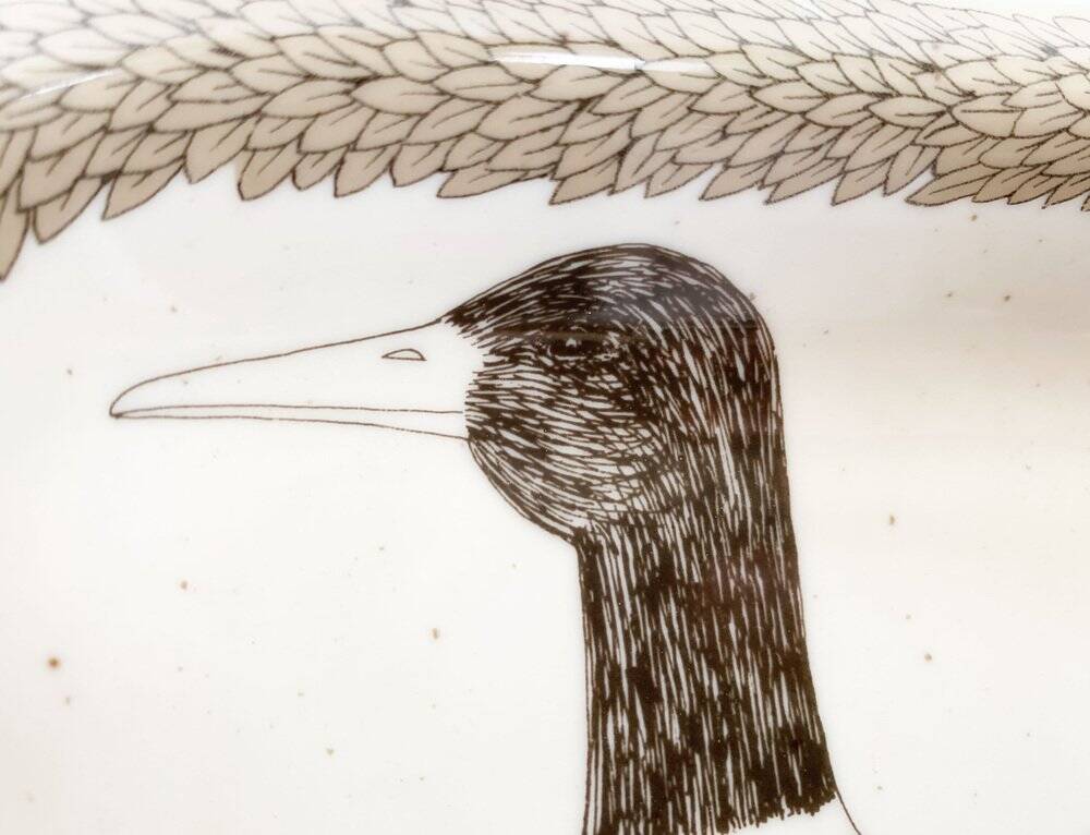 Vintage German ceramic bird plate by Thomas.