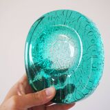 Turquoise annealed glass pocket empty