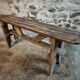 Vintage French Pine Bench – 1960s Seat or Side Table