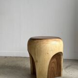 End of sofa, stool or monoxyl side table in solid suar