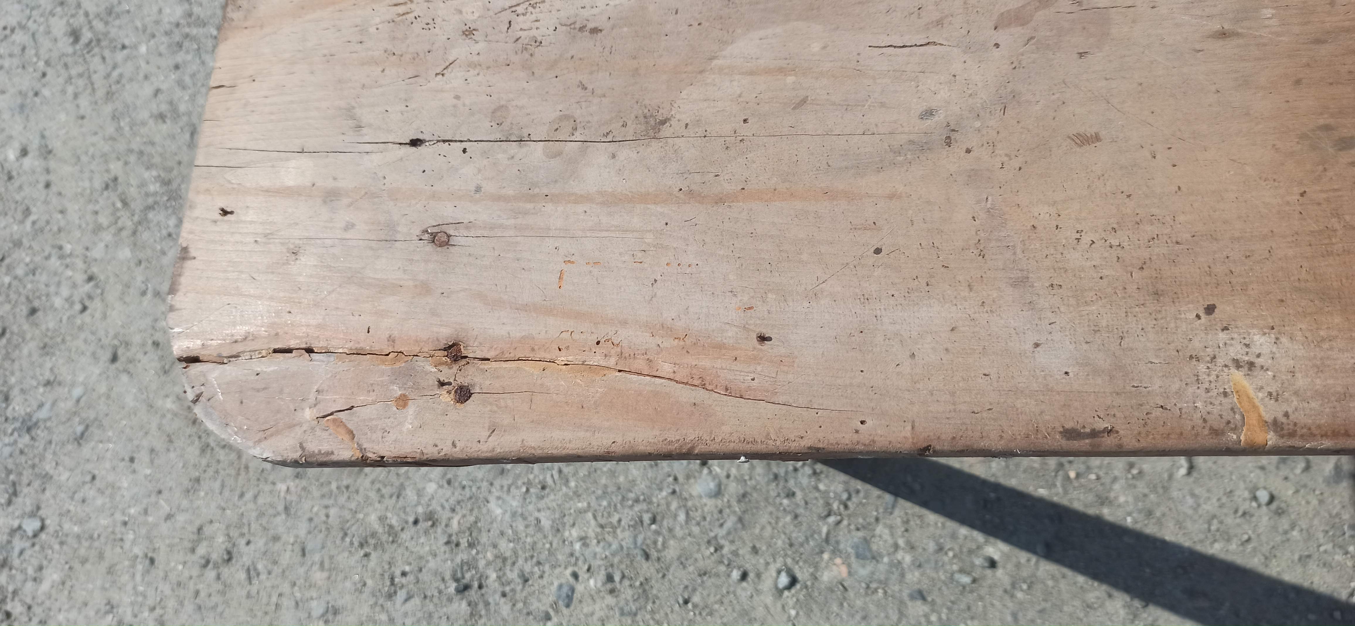 Large table 181 cm of cherry and oak farm