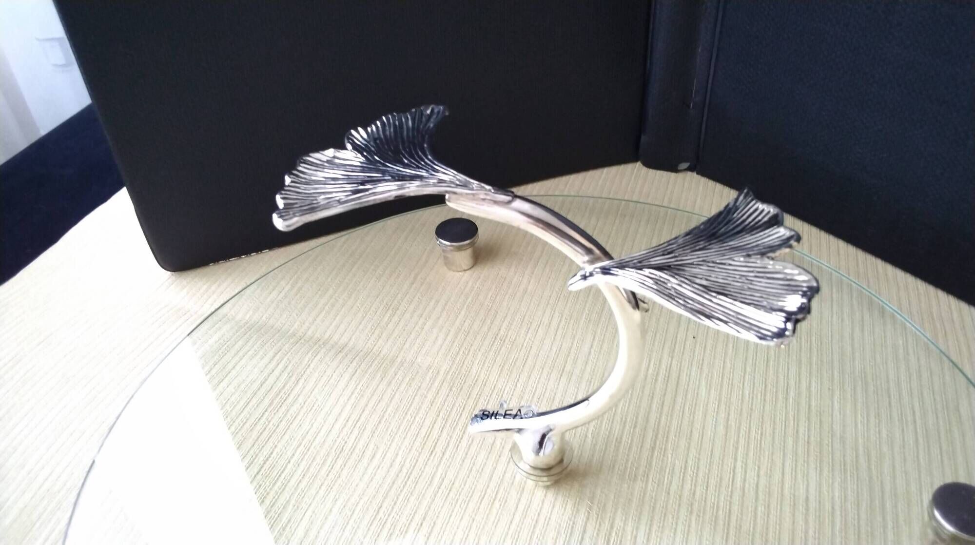 Cheese platter in glass and silver-plated metal Siléa