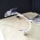 Cheese platter in glass and silver-plated metal Siléa