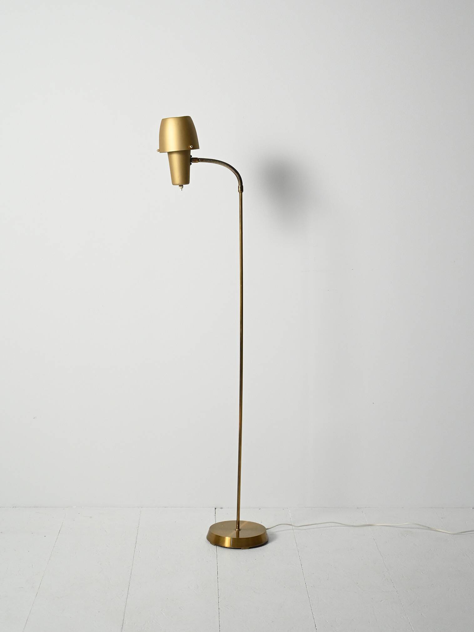 Scandinavian brass floor lamp, 1950s/60s