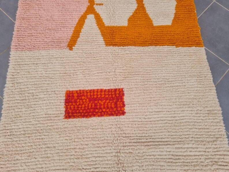 Handmade pure wool rug size 150 x 250 cm