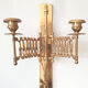 Brass candle holder wall lamp