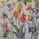 Old botanical plate "Flowers" – 1930