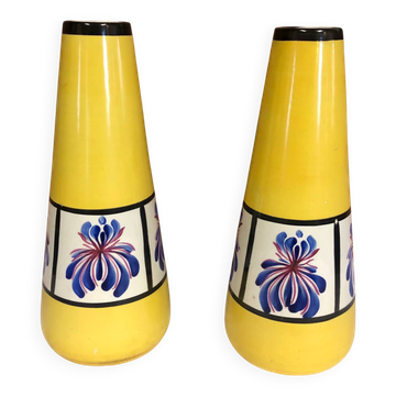Paire de vase faïencerie de somain