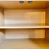 Shelf in oval, rattan and bamboo