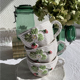 Strawberry coffee tea service