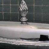 Vintage stainless steel butter dish