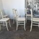 Set de 6 chaises bistrot vintages blanches
