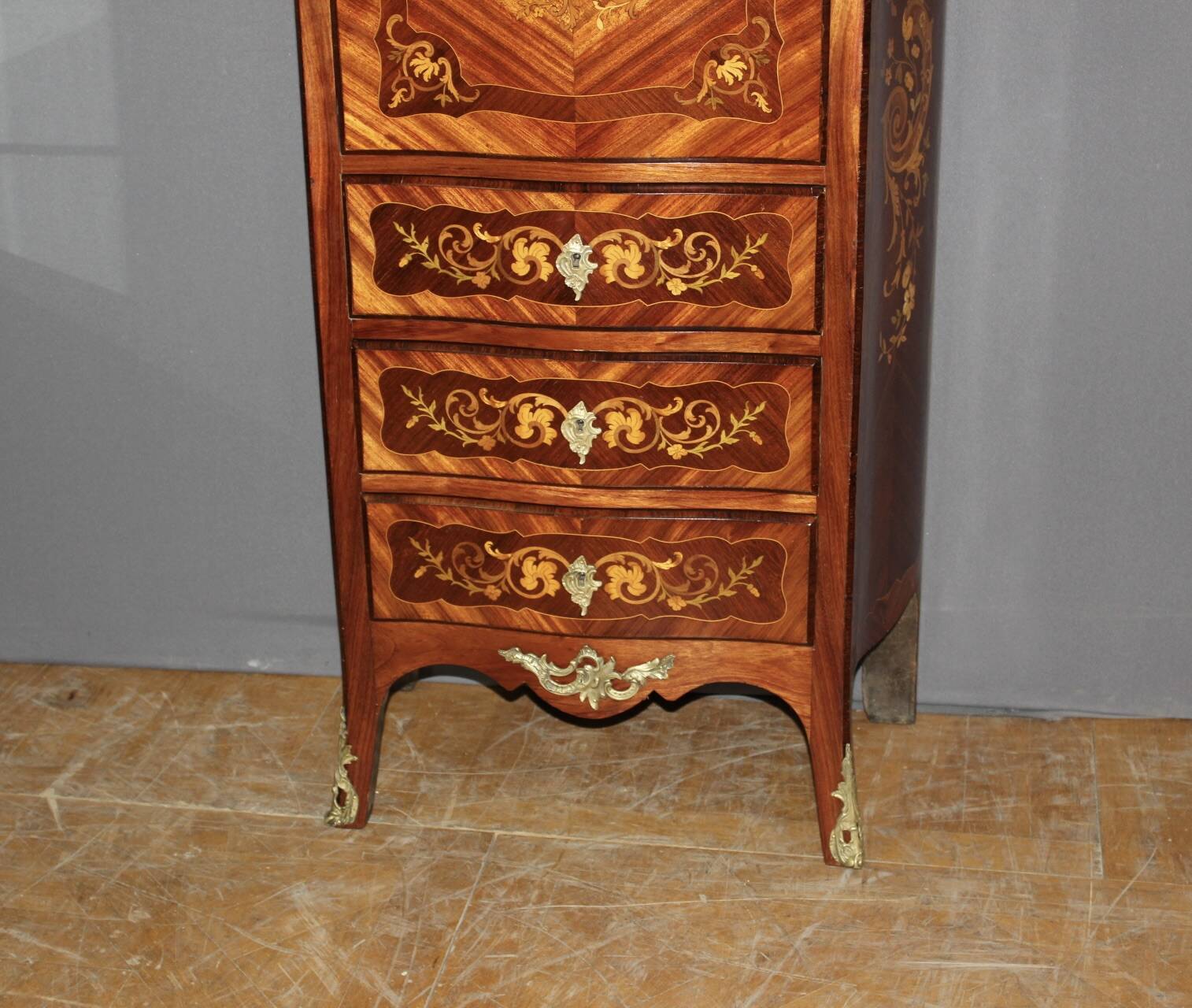 Louis XV style secretary stamped A. Monin, late 19th century