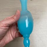 Blue opaline glass soliflore vase