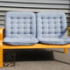 Sofa 2 places wool blue