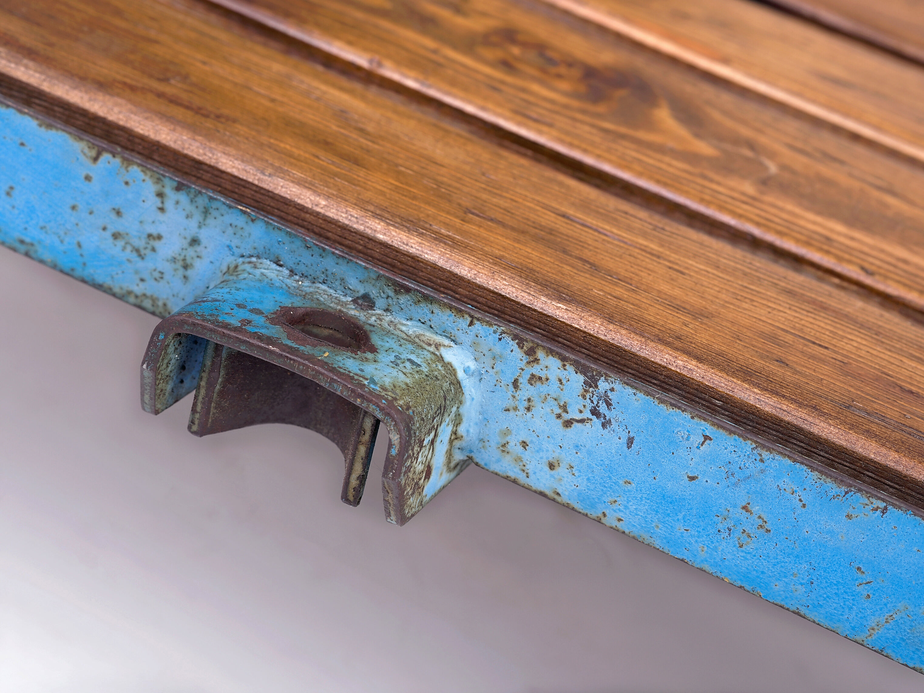 Industrial Czech Blue Coffee Table, 1950s